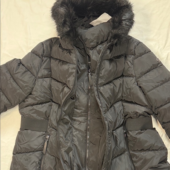 Calvin Klein Mid Length Quilted Puffer Hooded Women’s Jacket R13 - Picture 3 of 7